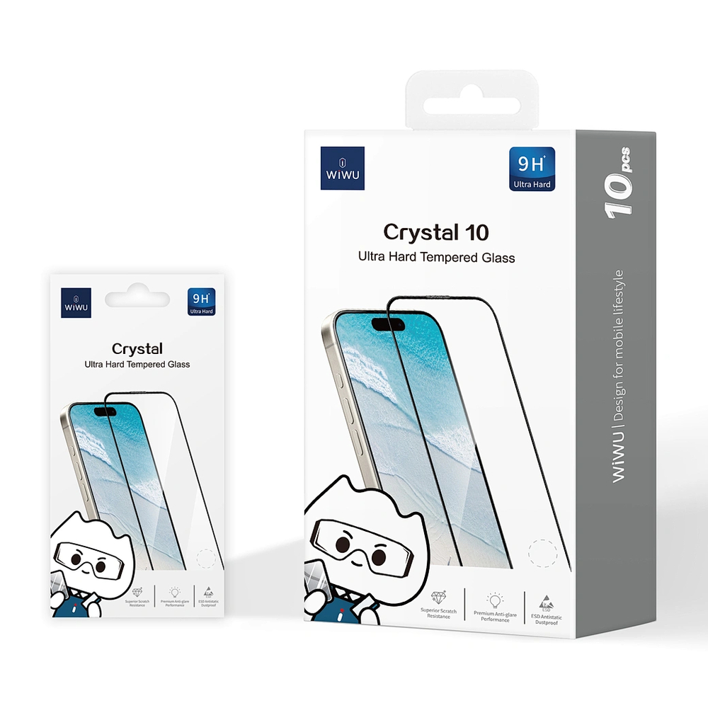 Защитное стекло WiWU Crystal 10 Tempered Glass для iPhone 17 Pro 6.3