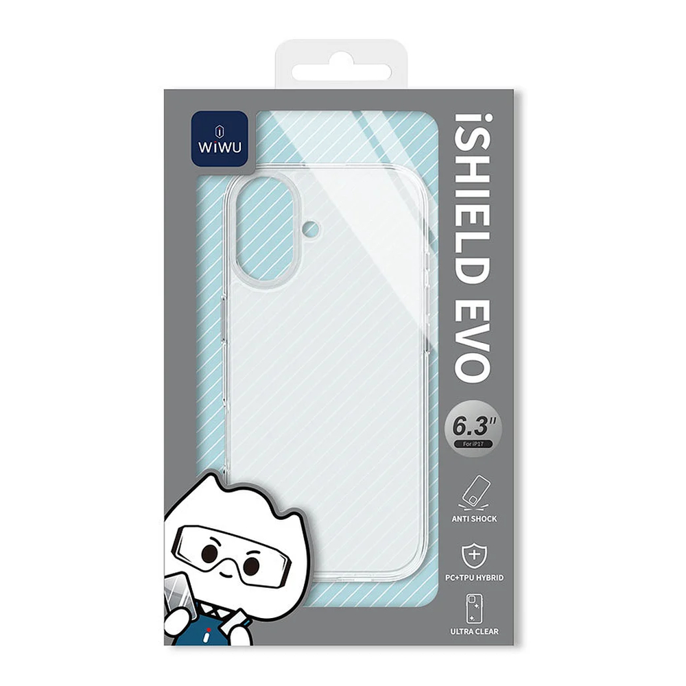 Чехол силиконовый WiWU iShield Evo для iPhone 17 TPP-109 (Прозрачный)