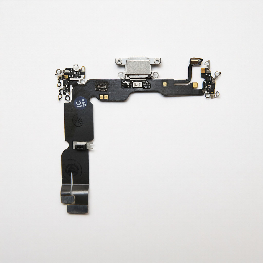 Шлейф с разъемом зарядки iPhone 15 Plus Белый