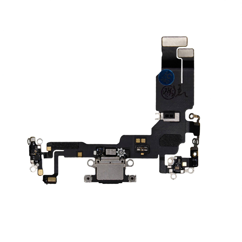 Шлейф с разъемом зарядки iPhone 15 Черный