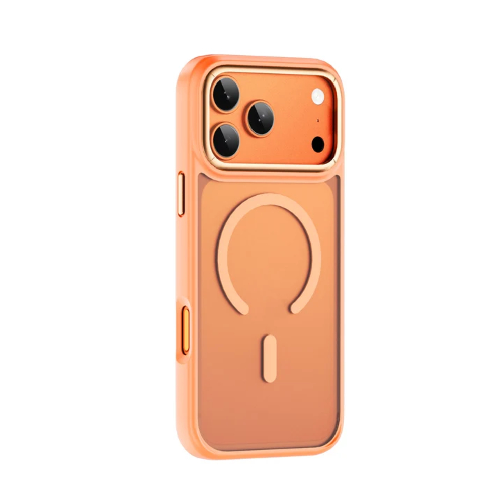 Чехол пластиковый WiWU MagSafe Armor Pro для iPhone 17 Pro Max FGG-012 (Оранжевый)